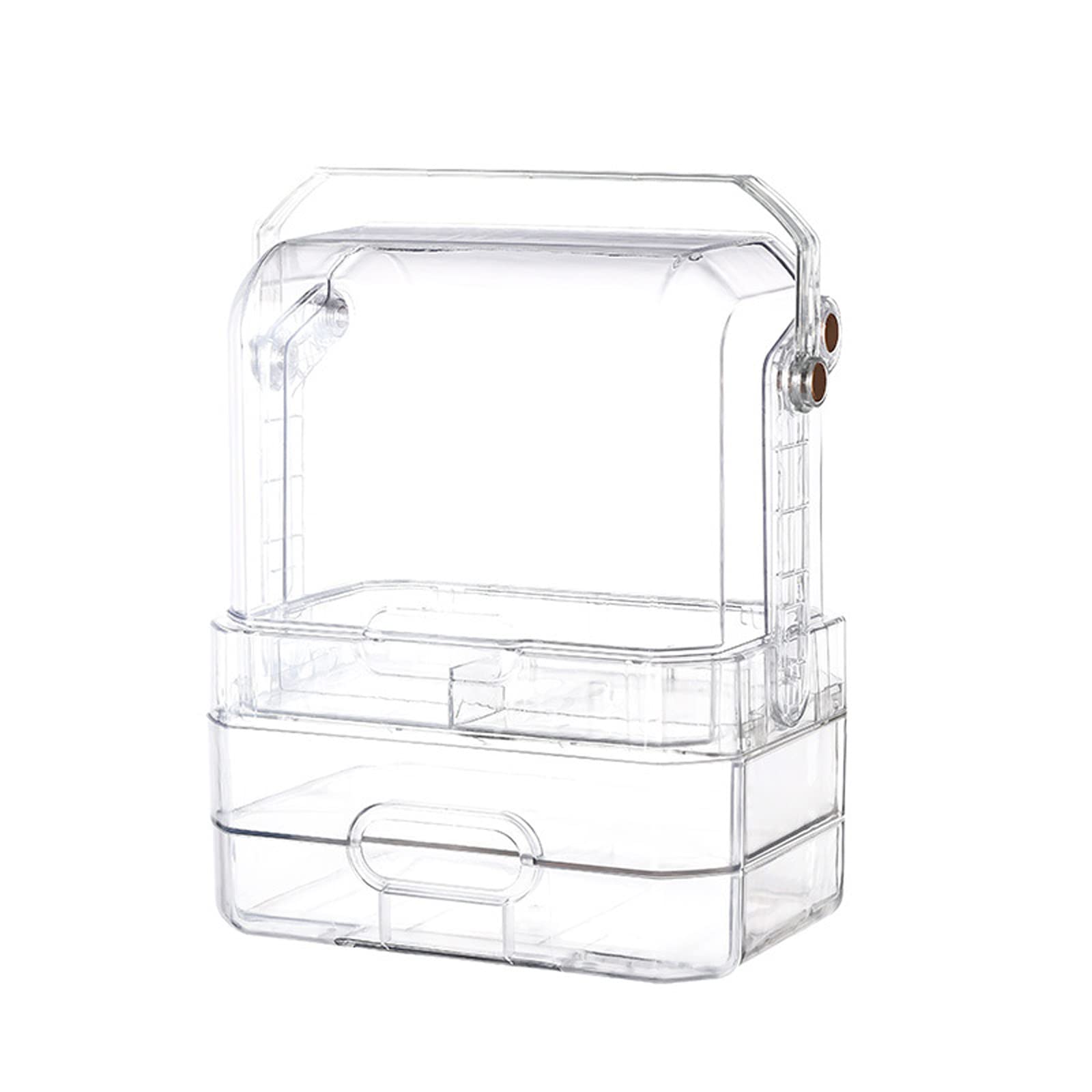 Rangement de Maquillage,Organisateur de Soins de la Peau,boîte de Rangement de cosmétiques en Plastique Transparent,Organisateur de Maquillage de comptoir