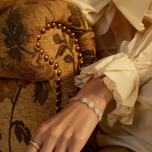 HZMAN Virgin Mary Bracelet for Women Dainty Religious Cubic Zirconia Our Lady of Guadalupe Link Bracelet2