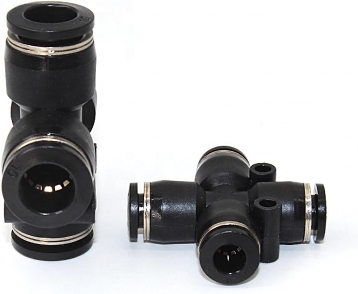 4/6/8/10/12mm Plastic 4 Way One Touch Quick Connect Pneumatic Air Cross Tube Fitting 5Pcs(PZA12)