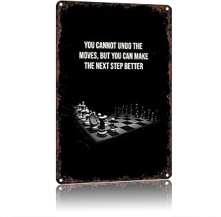 You Cannot Undo The Moves Funny 8x12 Inch Aluminum Vintage Metal Tin Signs-For Living Room Kitchen Bedroom Patio Porch Men'S Nest Wall Decor