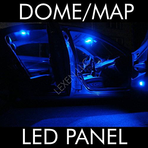 LED Blue 2X Dome Map Interior Light Bulb 9 SMD Circle Panel Xenon Hid Lamp - Fits All Vehicles - Thumbnail 2
