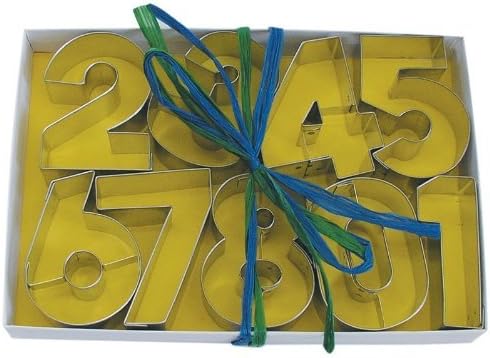 Numbers Cookie Cutter 9 Pc Set – Zero, One, Two, Three, Four, Five, Six, Seven, Eight Cookie Cutters - Stainless Steel