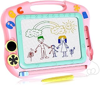 Lofee Mas Magna Doodle Girls Toys Age 3 4, Magnetic Doodle Board for Girls Birthday Present for 3-4 Year Old Girls 3 4 Year Old Toddlers Gifts Pink