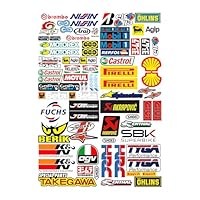 GamesMonkey® - Aufklebersatz 79 Stück für Fahrrad, Motorrad und Roller, Helmaufkleber Motorsport Stickers Geeignet für Skateboard Autos Motocross-Helme