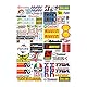 GamesMonkey® - Aufkleber-Set 79 Stück für Fahrrad, Motorrad und Roller, Helm Aufkleber Motorsport Sticker geeignet für Skateboard, Auto, Motocross-Helme