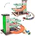 Produktbild Parkhaus / Garage mit 3 Ebenen - aus Holz - incl. Fahrzeuge / Auto & Lift - passend mit Schienensystem & Eisenbahn - Holzeisenbahn - paßt zu Allen gängigen Sc..