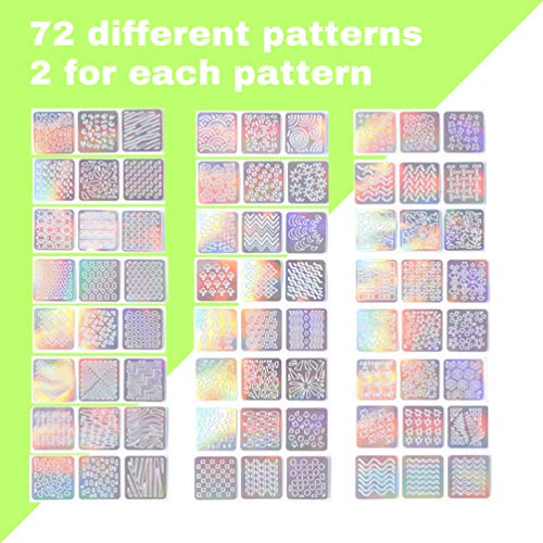 Hanyousheng Nagelaufkleber Schablonen, 144 Designs Nagel Schablonen Blätter, 24 Blatt Nagelsticker Nagel Aufkleber… – Bild 2