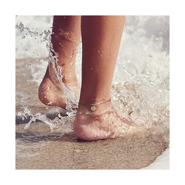 Turandoss-Ankle-Bracelets-for-Women-Initial-Anklet-14K-Gold-Plated-Handmade-Layered-Box-Chain-Flat-Mariner-Hexagon-Anklet-Letter-Initial-Ankle-Bracelet-for-Women-Gold-Summer-Beach-Foot-Jewelry-Gifts Turandoss Ankle Bracelets for Women Initial Anklet, 14K Gold Plated Handmade Layered Box Chain Flat Mariner Hexagon Anklet Letter Initial Ankle Bracelet for Women Gold Summer Beach Foot(A)