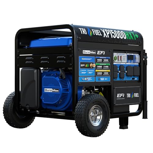 Image of DuroMax XP15000HXT+ 15,000 Watt Portable Tri Fuel EFI Portable Generator - 50 State Approved