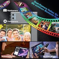 SUAAT 2026 Tablet Android 15 Octa Core Tablets 10 Zoll mit 64 GB ROM + 2 TB TF | 5G + 2,4G WiFi |GMS| Bluetooth 5.0 |8 MP + 5 MP | Typ C,Touchscreen-Tablet mit Hülle, Tastatur und Maus-Grau – Ansicht 2