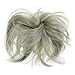 HAIR EXTENSION LIGHT WHITE GREY SCRUNCHIE UP DO DOWN DO SPIKY TWISTER ON ELASTIC Synthetic