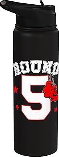 5th Boxing Birthday Five Year Old Boxer Birthday Stainless Steel Insulated Water Bottle
