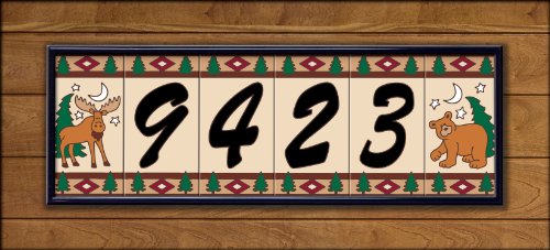 6" X 6" Custom-Made Frame Kit For Earthtones Ceramic Designer & Address Tiles #TOP4