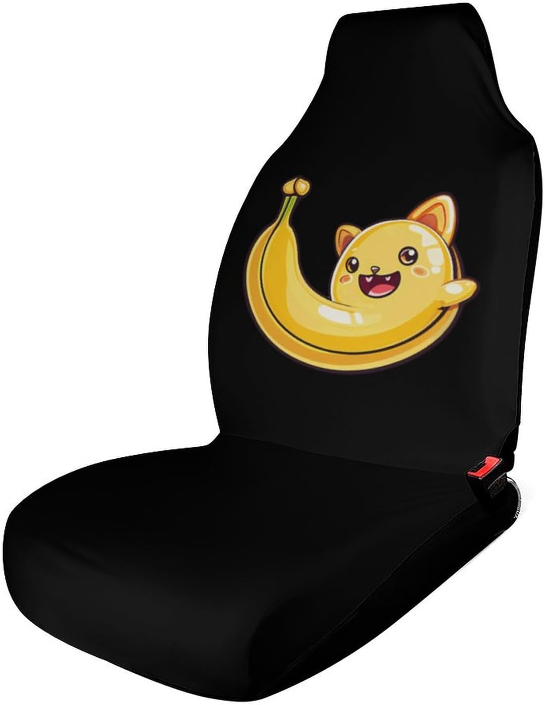 Happy Banana Cat Car Seat Covers Automotive Seat Covers Car Seat Protector Auto Front Seats Protector for Most Cars 2PCS
