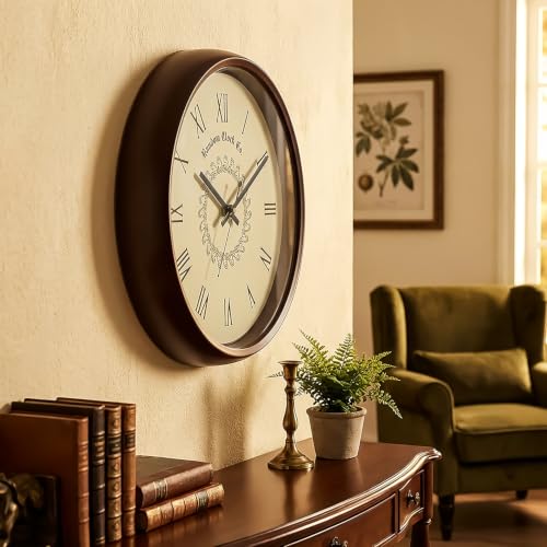 Image of RANDOM 12-inch Plastic & Glass Decorative Wall Clocks for Home,Living Room, Lobby, Kitchen, Plastic Analog Stylish Wall Clock