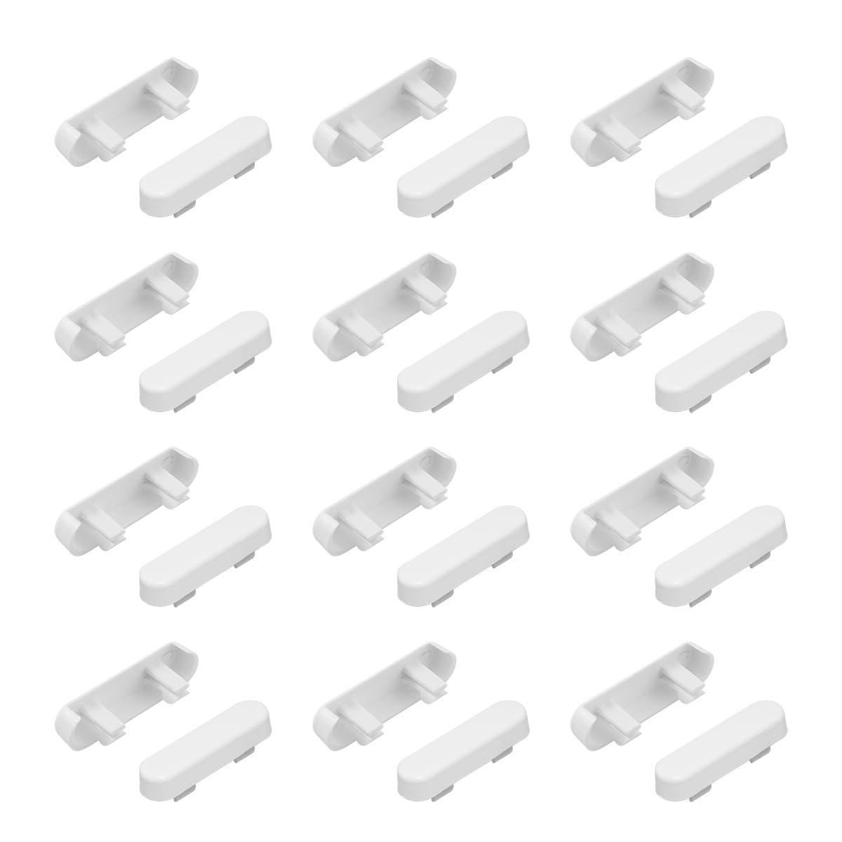 Photo 1 of ZYAMY 24PCS Window Drain Cover Replacement Plastic Accessories 40x10x6.5mm Glossy Decorative Drain Window Drain Replacement Wiper Hole Cover White