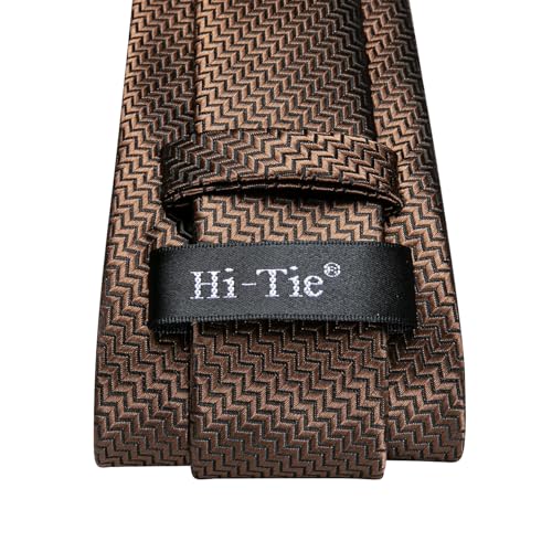 Image of Hi-Tie Men's Silk Ties Formal Woven Classic Necktie Pocket Square Cufflinks Lapel Pin Set Wedding Business