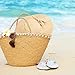 DRESHOW Wide Brim Sun Hat for Women Floppy Straw Hat Summer Beach Hats Fashionable Trendy Hats Sun Protection UPF 50+