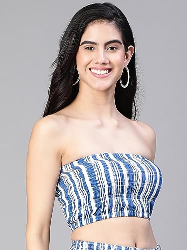 Image of oxolloxo Women Floral Print Bustier Crop Top