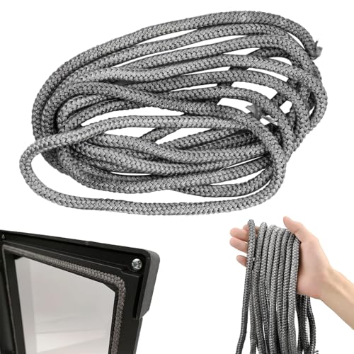1 Pieza Junta Chimenea Cordon Chimenea Junta Refractaria Junta Estufa Leña Cordón Chimenea 8mm x 3m Cuerda Fibra de Vidrio Junta para Chimenea y Estufa para Chimenea (Negro)