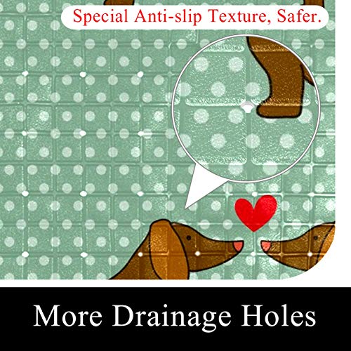 Tapis de bain bébé teckel 60x35cm antidérapant - 3