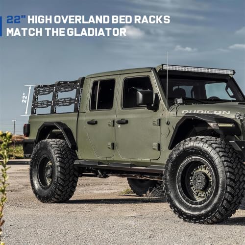 Image of 22 inch High Overland Truck Bed Rack Compatible with Jeep Gladiator JT