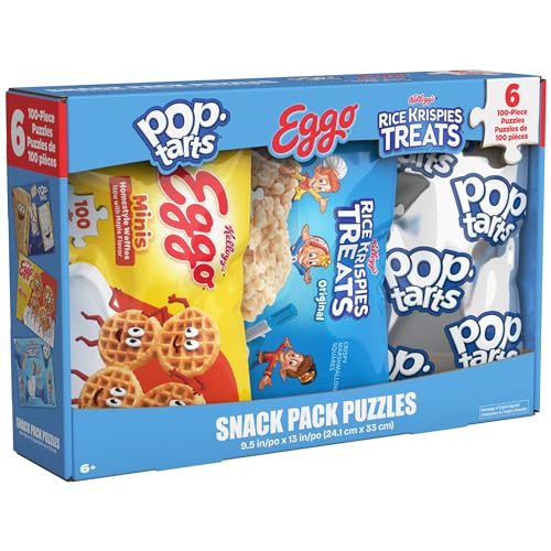 Spin Master Games, Snack Puzzles 6-Pack, 100 Pieces Each, Kids Puzzle, Eggo Waffles, Rice Krispies Treat & Pop Tarts, Preschool Toys for Girls & Boys, for Ages 6 & Up by Spin Master Games - Image 5