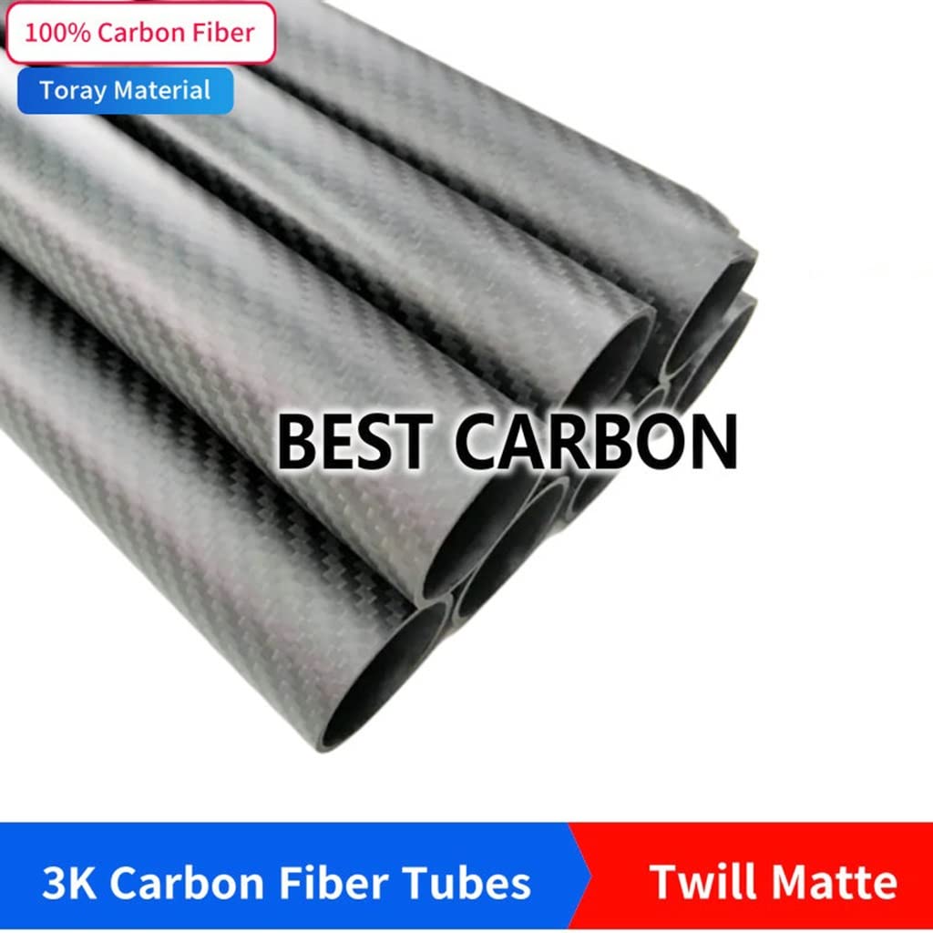 Rura z włókna węglowego 3K Twill Matte 500 mm, lekki drążony pręt do samolotu RC UAV DIY(19x17 x500mm x 2 pcs)
