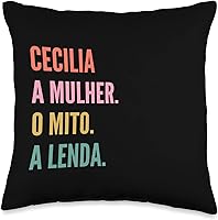 Vista 1 de Divertido diseño portugués de nombre - Almohada de tiro Cecilia