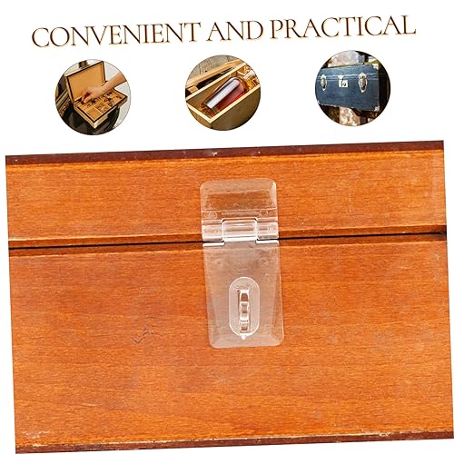 Image of DOITOOL Sets Jewelry Box Buckle Lock Acrylic Hasps Plastic Hasp Latches for Small Jewelry Box