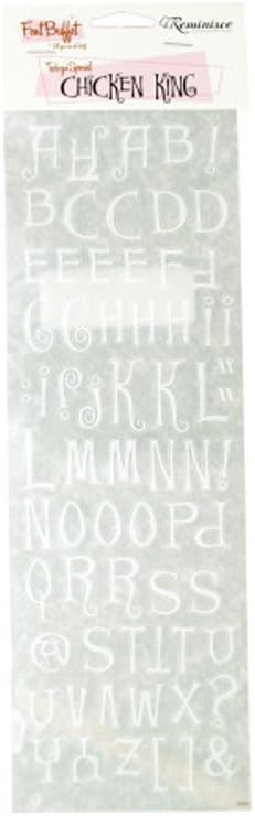 JT Scrapbooking Craft Activity Chicken King White Creative Rub-On Transfers-24 Pack