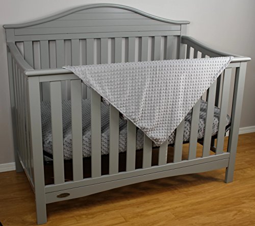 Dear Baby Gear Baby Blankets, Woodland Adventure Bear Moose Lumberjack Plaid, Minky Grey, No Ruffle, 31 Inches By 31 Inches #TOP5