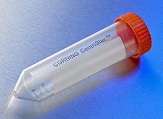 Corning 4558 Polypropylene Conical Bottom Centrifuge Tube with CentriStar Cap, Universal Rack Packed, Sterile, 50mL Capacity, Pack of 25