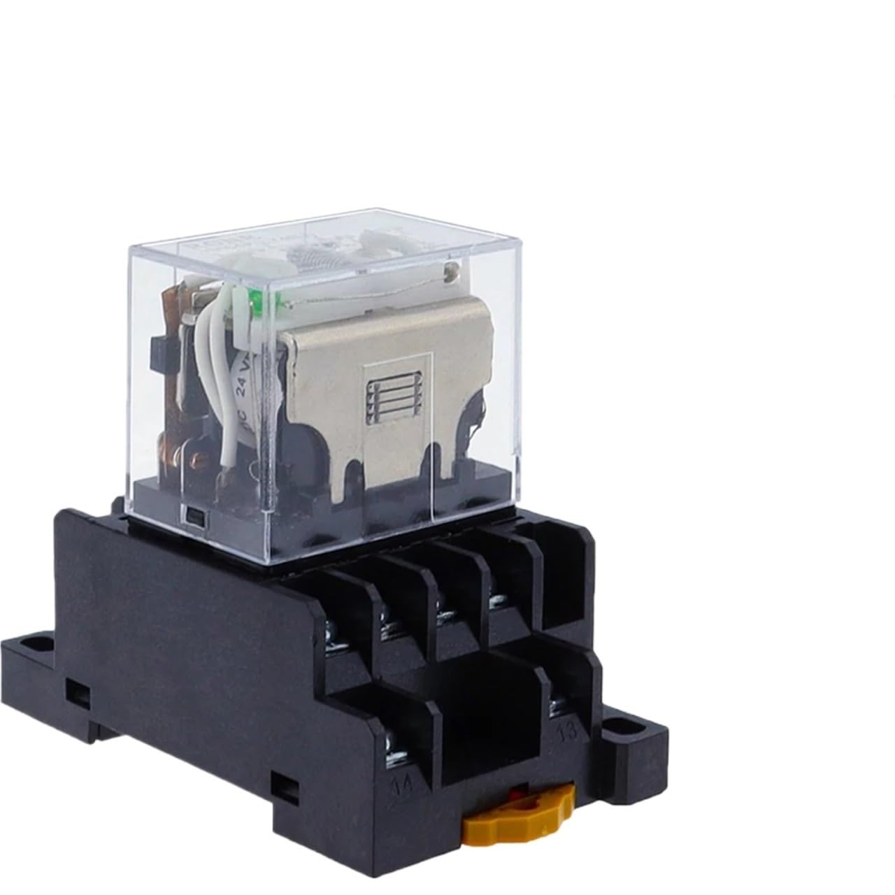 10Set LY4NJ HH64P AC 110V 220V DC 12V 24V 14PIN 10A Relé 4PDT con Base de enchufe(DC,48V)
