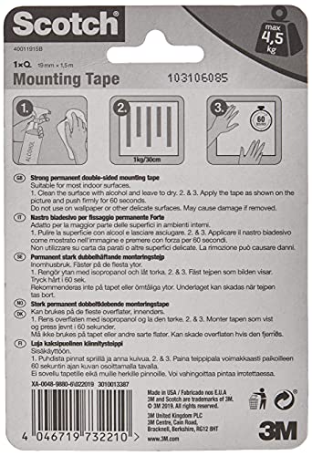 Scotch Strong 40011915B Foam Biadhesive Tape, White #TOP3
