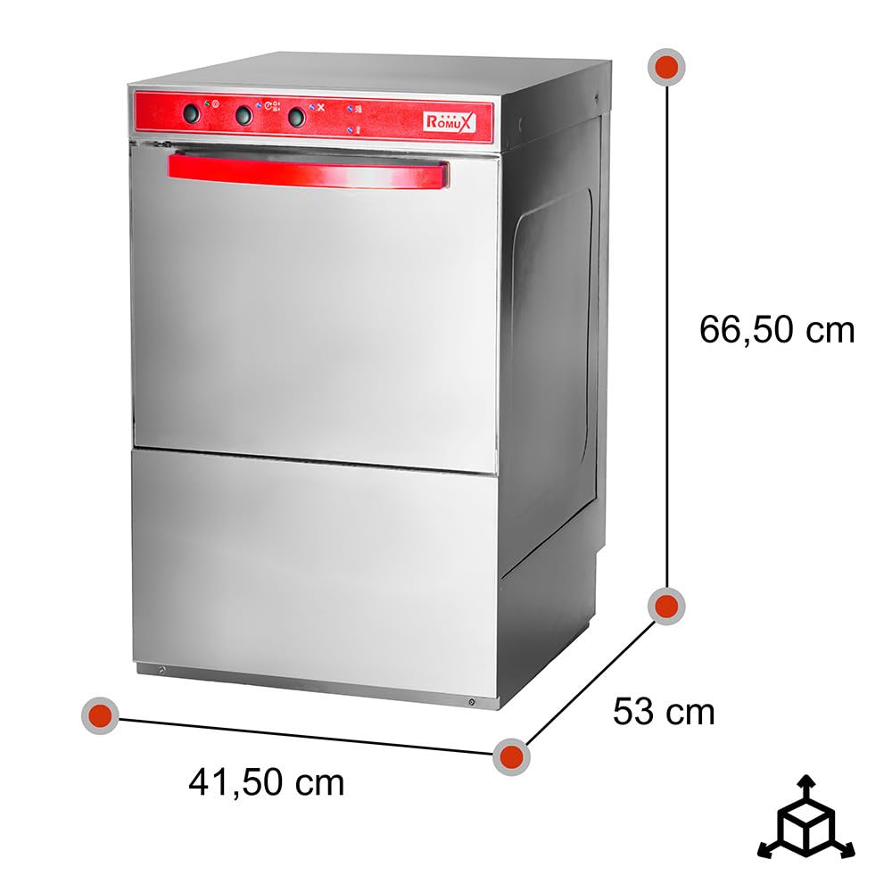 Lavabicchieri Professionale 35x35 cm | Lavabicchieri per Ristorazione | Lavabicchieri Industriale con Lavaggio Ultra Rapido in 2 Minuti | Lavabicchieri Compatto per Bar e Ristoranti