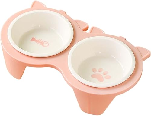 Miniatura 7 de Cuencos de comida para gatos Cuencos de alimentación Tazón de cerámica extraíble Dispensador de alimentos Suministros para mascotas Alimentador