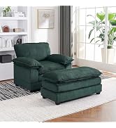 Modern Black Cloud Lounge Sofa with Storage & Cup Holders, 86-inch Deep Seat