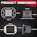 Flush Mount LED Pods, OFFROADTOWN 5'' 12,000LM CREE LED Driving Lights Reverse Backup Light Flush Light Bar Off Road Lights Work Light for Truck Pickup UTV ATV SUV Boat 4x4 Car - Diffusion Beam