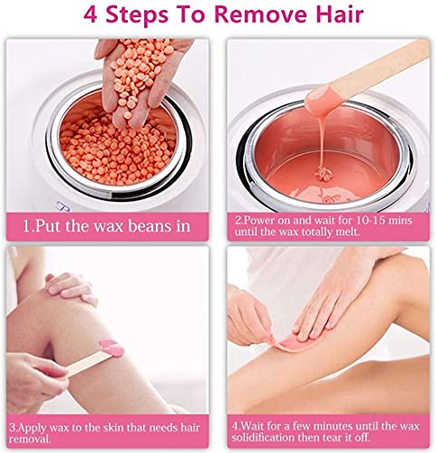 Image of Wax Pro Heater & Waxing Kit Combo - Hot Wax Warmer, Waxing Machine with Hair Removal Wax Beans (100g) - Complete Waxing Set for Women