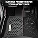 YITAMOTOR Floor Mats Fit for 2019-2025 Ram 2500/3500 Crew Cab, TPE All Weather Dodge Ram 2500 Floor Mats Include 1st & 2nd Row, Black