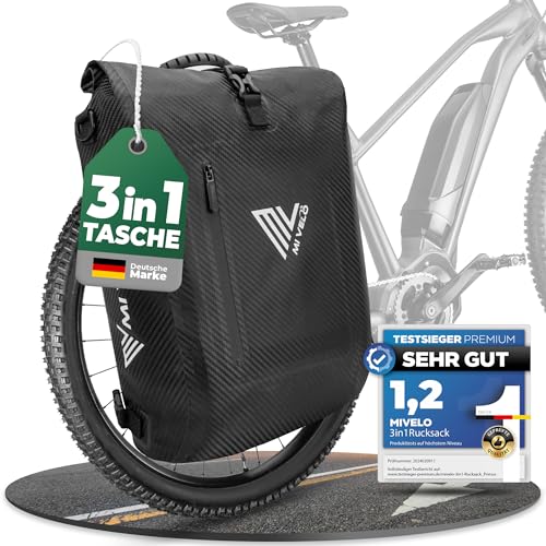 MIVELO - 3in1 Fahrradtasche für Gepäckträger, 100% wasserdicht &...