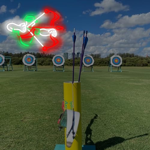 Image of Archery Neon Sign for Sports Fan, Hunting Led Light for Playing Archer Fan, Hunting Decor, Club, Game Room, Wall Decor, Game Sport, Archer Light Up Sign for Man Cave