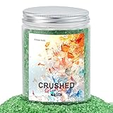 1. Specifications: The product size is crushed glass ranging from 1-3mm. 2. Weight: The total weight of crushed glass per can is between 1.45-1.5 pounds. 3. Usage: Suitable for small resin model making, resin decorations, and embellishments for home ...
