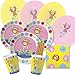 Produktbild dh-konzept/spielum 52-teiliges Party-Set - Meine Freundin Conni - Teller Becher Servietten Ballons Trinkhalme für 8 Kinder