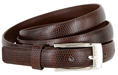 7045 Women's Skinny Lizard Embossed Leather Casual Dress Belt2