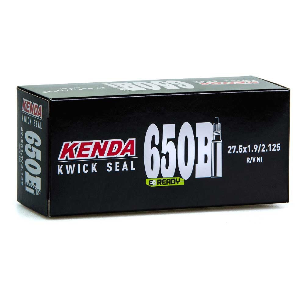 Bicycle Inner Tube - Kwick Seal Presta Tube 32 mm - 27.5 X 1.9/2.125 - Puncture Proof Bike Tube - Thickness 1 mm - Built-in Self-Sealing - Black - Kenda