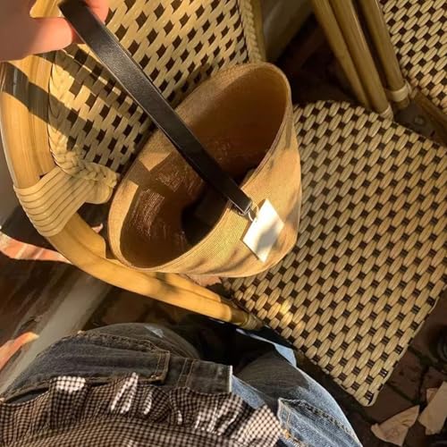 Women Straw Bag Handwoven Shoulder Bag Top Handle Handbag Beach Bag Japanese Styles Bucket Bag Shopping Dating Bag2