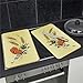 Wenko Universal Cover Plates Corn-Flowers-Set of 2, for All Types of cookers, Tempered Glass, 30 x 1.8-4.5 x 52 cm, Multicoloured