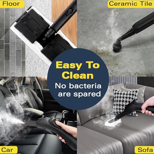 Image of Waitbird Handheld Steam Cleaner & Steamer for Home, 275F High-Temp Steam | 21 Accessories| Natural For Floor, Car, Wall, Grout & Kitchen Bathroom| 4.5 Bar High Pressure| Safety Lock | Steam mop